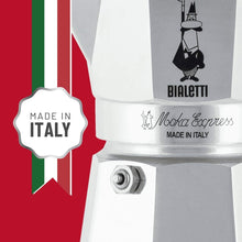 Carica l'immagine nel visualizzatore di Gallery, Bialetti Moka Express Caffettiera in Alluminio, Argento, 6 Tazze