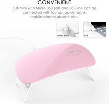 Carica l'immagine nel visualizzatore di Gallery, SUNUV SUNmini 6W UV Lampade LED per Gel Unghie,2 Timer Preimpostati (45s, 60s)