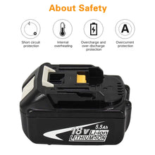 Carica l'immagine nel visualizzatore di Gallery, BL1860B Sostituzione 5,5 Ah batteria per Makita 18 V al litio BL1860 5.5Ah-2 - Ilgrandebazar