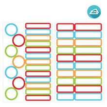 Carica l'immagine nel visualizzatore di Gallery, Etikids 40 Etichette termoadesive da STIRARE. Formati e colori vari, colorato - Ilgrandebazar