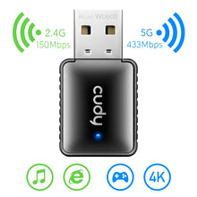 Carica l'immagine nel visualizzatore di Gallery, Cudy Adattatore USB Scheda di Rete, 600Mbps Wifi AC 600 Mbit/s WLAN Stick - Ilgrandebazar