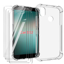 Carica l'immagine nel visualizzatore di Gallery, HYMY Custodia per Cat S52 + 4 x Pellicola Protettiva - Trasparente Silicone... - Ilgrandebazar
