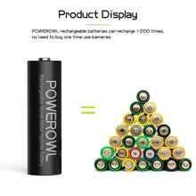 Carica l'immagine nel visualizzatore di Gallery, Batterie AA Ricaricabili, POWEROWL 8 Pezzi 2800 8AA, Ricaricabili - Ilgrandebazar