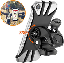 Carica l'immagine nel visualizzatore di Gallery, Vobon Supporto Bici Smartphone, Porta Cellulare 360° Rotabile Nero - Ilgrandebazar