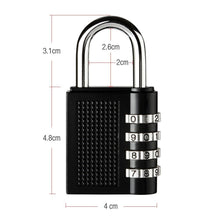 Carica l'immagine nel visualizzatore di Gallery, Anpro 2 Pezzi Lucchetto a combinazione di sicurezza,Lucchetto con 4 7.9cm - Ilgrandebazar