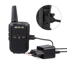 Carica l'immagine nel visualizzatore di Gallery, Retevis RT15 Mini Walkie Talkie 2W 208DCS Squelch Professionali 5 Pezzi, Nero - Ilgrandebazar