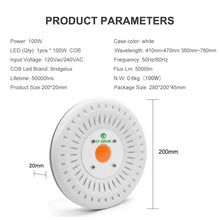 Carica l'immagine nel visualizzatore di Gallery, CFGROW Lampada LED per Piante 100 W UFO Piante, Impermeabile,... - Ilgrandebazar