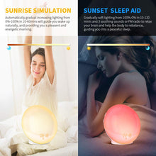 Carica l'immagine nel visualizzatore di Gallery, Wake up Light Luce Sveglia da Comodino con Simulazione dell'Alba e Tramonto... - Ilgrandebazar