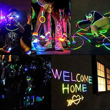 Carica l'immagine nel visualizzatore di Gallery, Vicloon 100 Pezzi Braccialetti Luminosi Fluorescenti Glow Stick,Colori Glow2
