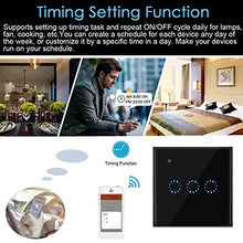 Carica l'immagine nel visualizzatore di Gallery, Interruttore Wifi con LED Touch Screen Casa Intelligente #3, Nero - Ilgrandebazar