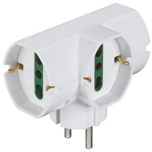 Carica l'immagine nel visualizzatore di Gallery, Vimar RI.00316.B Adattatore elettrico multiplo verticale, 3 prese Bianco - Ilgrandebazar