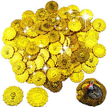 Carica l'immagine nel visualizzatore di Gallery, BESTZY 100 Pezzi Monete Oro Pirata Plastica Giocattolo Halloween F