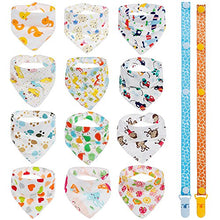 Carica l'immagine nel visualizzatore di Gallery, Lictin 12 x Bavaglini Bandana Bimbo - Neonato con Multicolore - Ilgrandebazar
