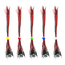Carica l'immagine nel visualizzatore di Gallery, RUNCCI 50Pcs Diodo ad emissione luminosa LED, 12v Pre wired,5 colori