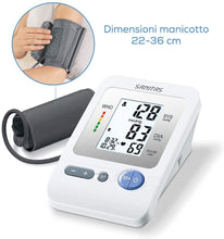 Carica l'immagine nel visualizzatore di Gallery, Sanitas SBM 21 Misuratore di Pressione Sanguigna da Braccio, per circonferenze braccio di 22 - 36 cm, Batterie incluse