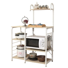 Carica l'immagine nel visualizzatore di Gallery, soges Microonde Scaffali Stazione di Lavoro 90 x 39 x 140 cm, Millennium Oak - Ilgrandebazar