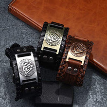 Carica l'immagine nel visualizzatore di Gallery, Bracciale in pelle stile vichingo totem, retrò - Ilgrandebazar