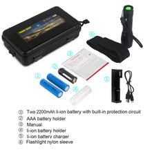Carica l'immagine nel visualizzatore di Gallery, Tattico torcia CREE LED 2000LUMEN super luminoso regolabile Led Flashlight - Ilgrandebazar