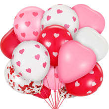 Carica l'immagine nel visualizzatore di Gallery, Gejoy 35 Pezzi Palloncini San Valentino a Cuore Lattice e...