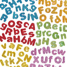 Carica l'immagine nel visualizzatore di Gallery, Baker Ross Lettere Autoadesive Glitterate in Gommapiuma (confezione da 850)