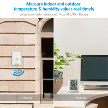 Carica l'immagine nel visualizzatore di Gallery, Criacr Wireless Termometro Igrometro da Interno Esterno, Bianco Puro - Ilgrandebazar