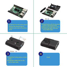 Carica l'immagine nel visualizzatore di Gallery, iuniker Case per Raspberry Pi 4, ABS 4...