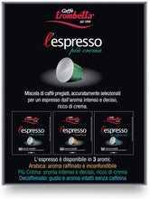 Carica l'immagine nel visualizzatore di Gallery, Caffè Trombetta L'Espresso, Capsule Compatibili Nespresso, Più Crema - 50 Capsule