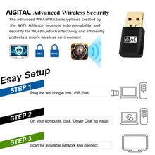 Carica l'immagine nel visualizzatore di Gallery, Adattatore WiFi Scheda di Rete AC 600Mbps Nessun Bisogno Driver - Ilgrandebazar