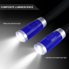 Carica l'immagine nel visualizzatore di Gallery, LEDGLE LED Luce del Libro, Mani libere, Braccio Flessibile, 4 6500-7000K, Blu - Ilgrandebazar