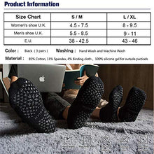 Carica l'immagine nel visualizzatore di Gallery, Hylaea Donna &amp; Uomo Calzini Antiscivolo per L / XL (43 - 46), 3 paia di neri - Ilgrandebazar