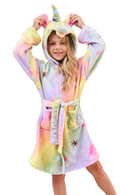 Carica l'immagine nel visualizzatore di Gallery, Ksnnrsng Accappatoio Bambini Morbido Cappuccio Tunica di Unicorno Vello... - Ilgrandebazar