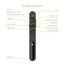 Carica l'immagine nel visualizzatore di Gallery, Puntatore, Doosl Presentatore Wireless per Presentazioni Powerpoint, Nero