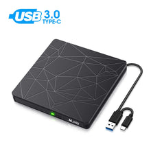 Carica l'immagine nel visualizzatore di Gallery, SAWAKE Masterizzatore DVD CD Externo， USB 3.0 &amp; Type C Dual Port Unità Ligne