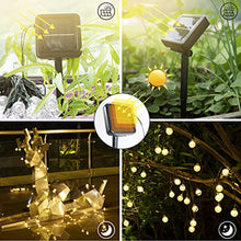 Carica l'immagine nel visualizzatore di Gallery, Vindany Catena Luminosa Esterno Solare - 60 LED Lucine Bianco Caldo