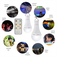 Carica l'immagine nel visualizzatore di Gallery, Lampadina a LED ad energia solare, Konesky lampada a sospensione telecomando