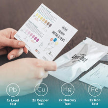 Carica l'immagine nel visualizzatore di Gallery, Piombo, ferro, rame e mercurio - Kit per test dell'acqua domestica dei...