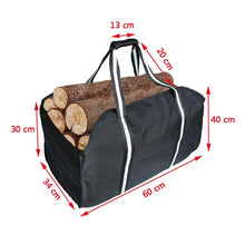 Carica l'immagine nel visualizzatore di Gallery, Premium Firewood Log Carrier &amp; Tote - extra large durevole - ideale per Nero