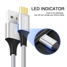 Carica l'immagine nel visualizzatore di Gallery, Magnetico Cavo Micro USB, AIVWIS [2Pezzi 1M] Connettore Micro-USB, Argento - Ilgrandebazar