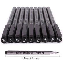 Carica l'immagine nel visualizzatore di Gallery, Fineliner, Beupro nero Pigment Liner micro penne da disegno per schizzi Nero - Ilgrandebazar