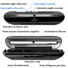 Carica l'immagine nel visualizzatore di Gallery, Macchina Sottovuoto per Alimenti Professionale LOFTER macchina LF-02, Nero - Ilgrandebazar