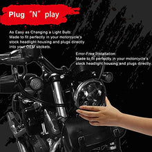 Carica l'immagine nel visualizzatore di Gallery, Wisamic 5-3/4 5.75 pollice LED Headlight compatibile con Harley Davidson nera - Ilgrandebazar