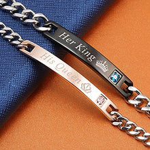 Carica l'immagine nel visualizzatore di Gallery, OBSEDE His And Her Bracciale In Acciaio Inox Coppia Fashion Matching No1 - Ilgrandebazar