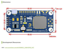 Carica l'immagine nel visualizzatore di Gallery, Waveshare gsm/GPRS/Bluetooth Hat for Raspberry Pi SIM800C GSM/GPRS HAT Board - Ilgrandebazar