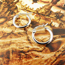Carica l'immagine nel visualizzatore di Gallery, Orecchini a cerchio in argento Sterling da 13 mm, idea regalo per ragazze...
