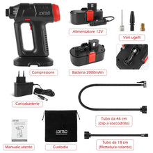 Carica l'immagine nel visualizzatore di Gallery, LOETAD Compressore Portatile per Auto 120 PSI 20L/Min Handheld - Ilgrandebazar