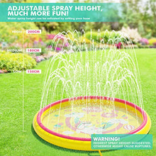 Carica l'immagine nel visualizzatore di Gallery, Peradix Tappetino Gioco d'Acqua per Bambini, 170cm Spruzzi e Splash Giallo