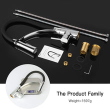 Carica l'immagine nel visualizzatore di Gallery, GAVAER Rubinetto per Cucina con Doccetta Estraibile, Silicone Nero E-6001