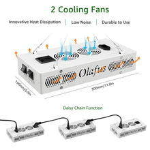 Carica l'immagine nel visualizzatore di Gallery, Olafus 300W Grow Light Lampada per Piante VEG&amp;Bloom 3 Modalità Spettro... - Ilgrandebazar