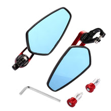 Carica l'immagine nel visualizzatore di Gallery, Yizhet Universale 7/8" 22mm Specchio Moto, Retrovisore CNC Alluminio Rosso - Ilgrandebazar