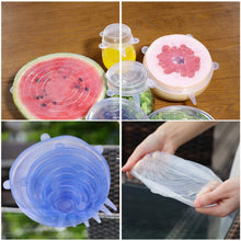 Carica l'immagine nel visualizzatore di Gallery, FAPPEN Coperchio Silicone, Coperchi in Silicone Estensibile Trasparente+blu - Ilgrandebazar